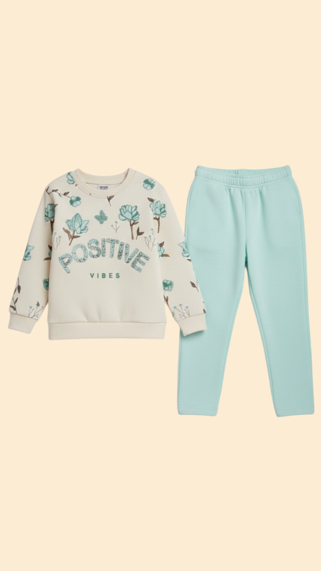 Winter Fleece Sweatshirt & Trouser Tracksuit for Kids