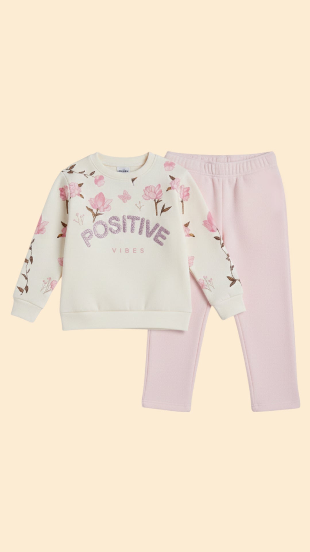 Winter Fleece Sweatshirt & Trouser Tracksuit for Kids
