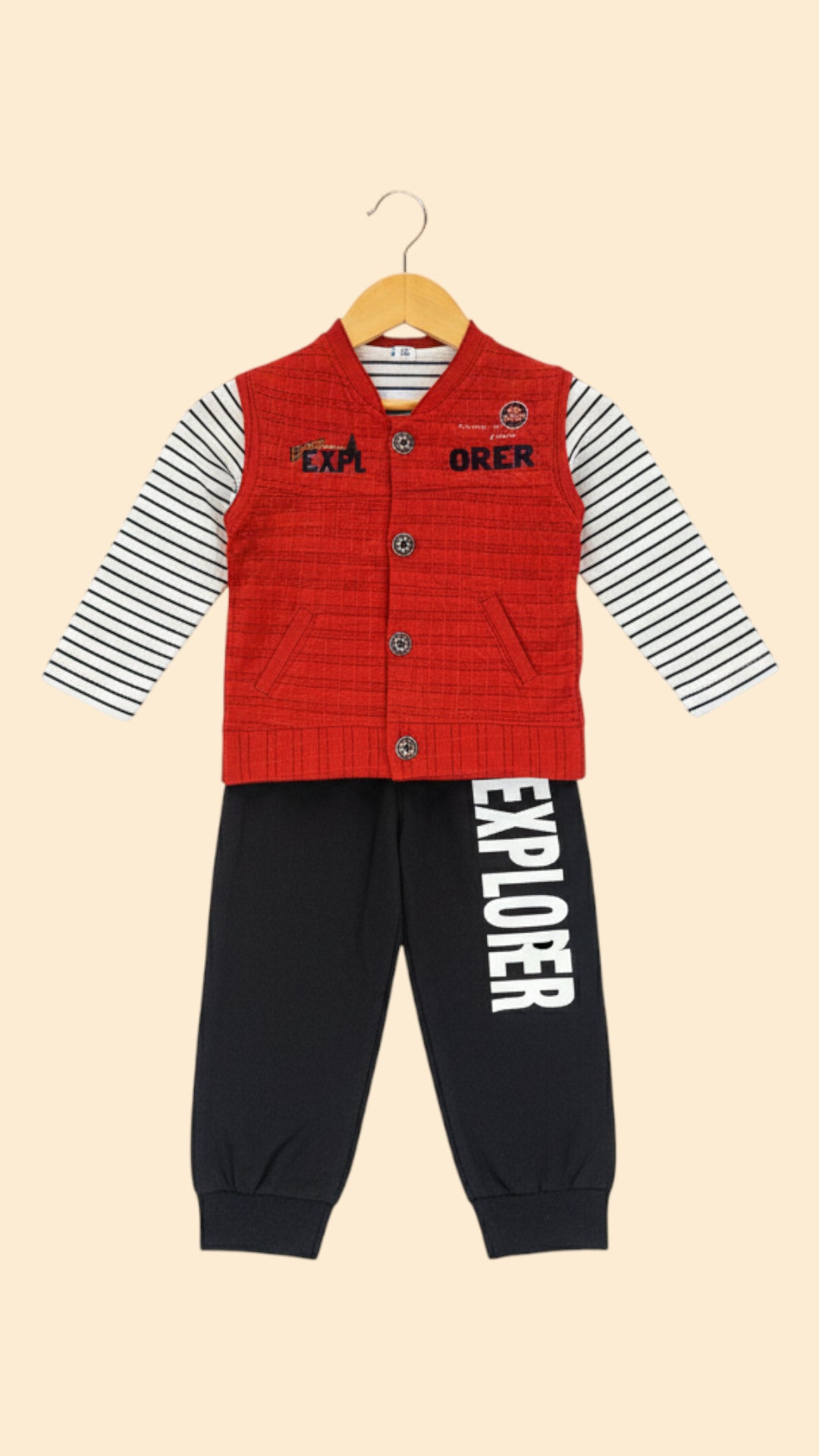 3 Pcs Cotton Jersey Track Suit