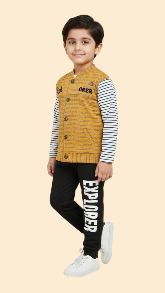 3 Pcs Cotton Jersey Track Suit