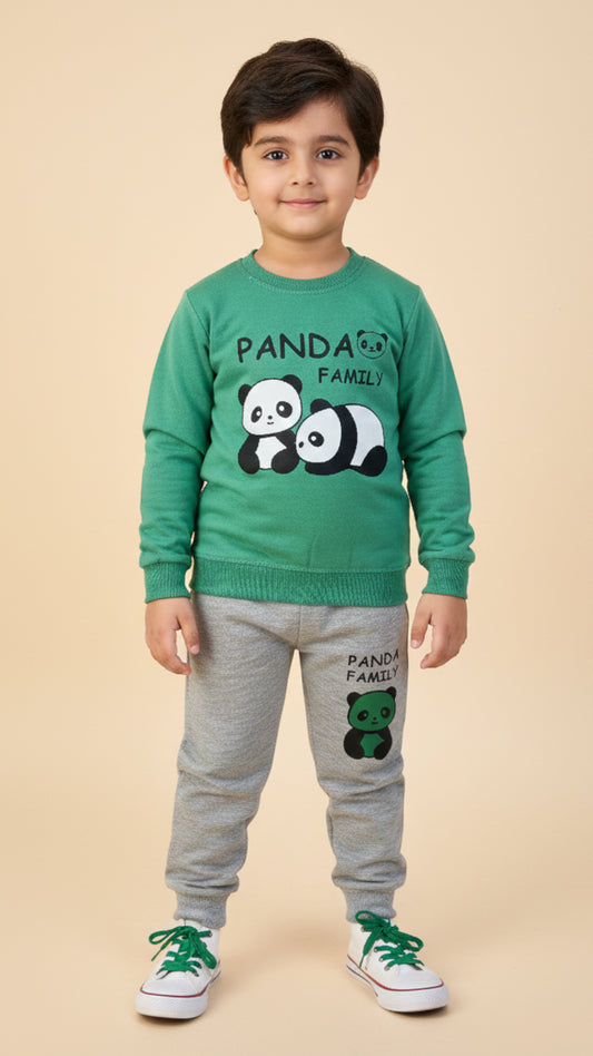 French Terry Winter Sweatshirt & Trouser Tracksuit for Kids