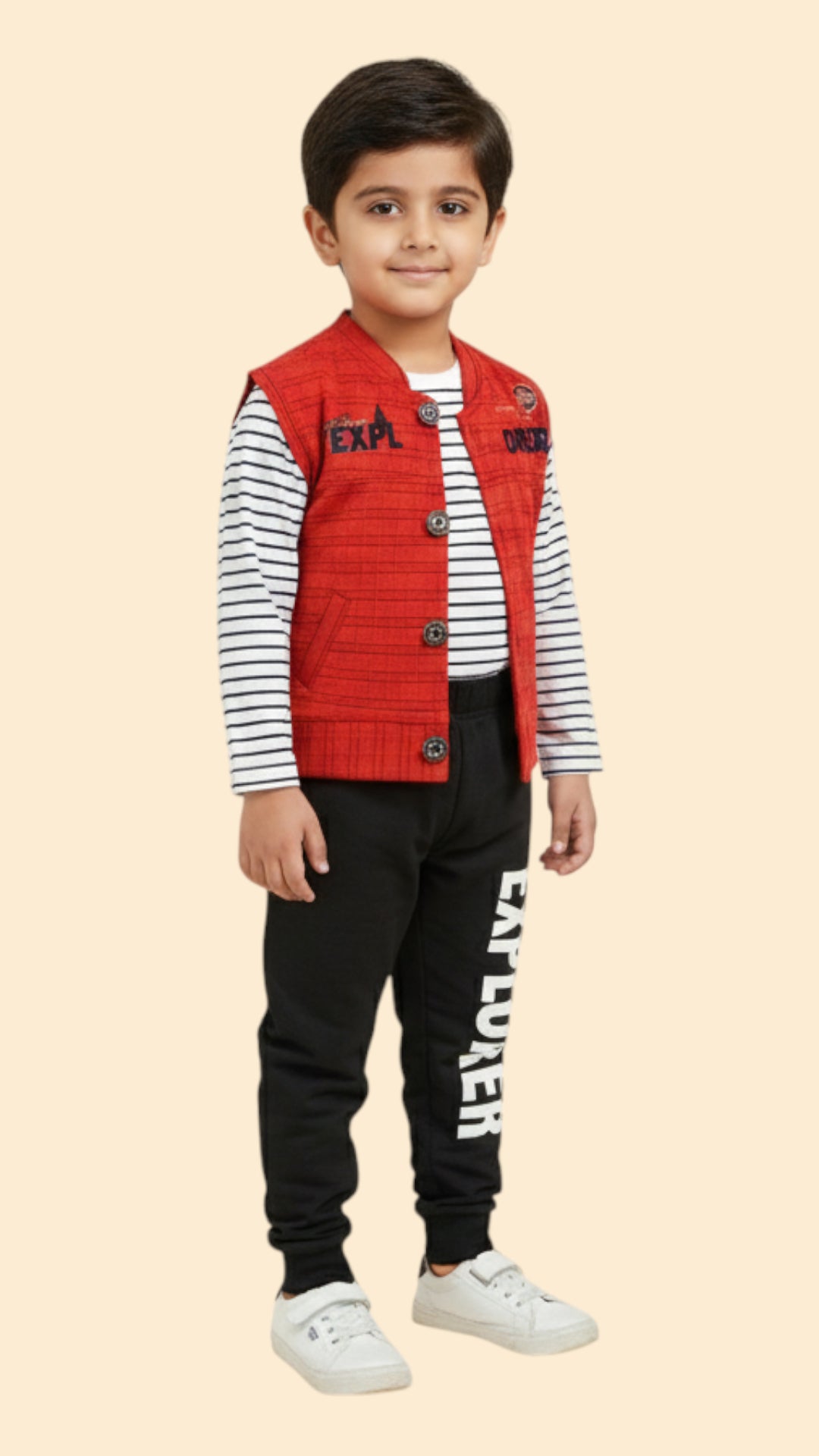 3 Pcs Cotton Jersey Track Suit