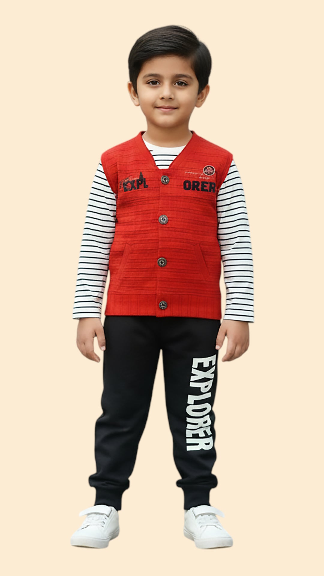 3 Pcs Cotton Jersey Track Suit