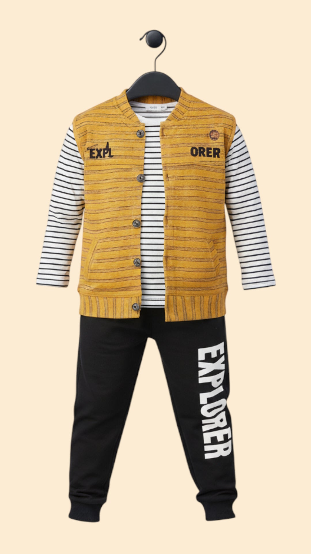 3 Pcs Cotton Jersey Track Suit